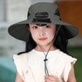 thumbnail image 4 of XUNKUSGA Wide Brim Solar Fan Hat for Boy And Girls Breathable Mesh Quick Drying Solar Fan Fishing Hat Summer UPF 50+ Sun Protection Sun Hat with Charging Cable,Green, 4 of 5