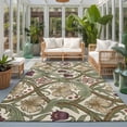 thumbnail image 3 of Colorful Flower 5x8ft Non Slip Area Rug William Morris Abstract Boho Plant Floral Green Herbs Washable&nbsp;Soft Area Rugs for Living Room, Indoor&nbsp;Circle Carpet for Bedroom Dining Room Kitchen, 3 of 9