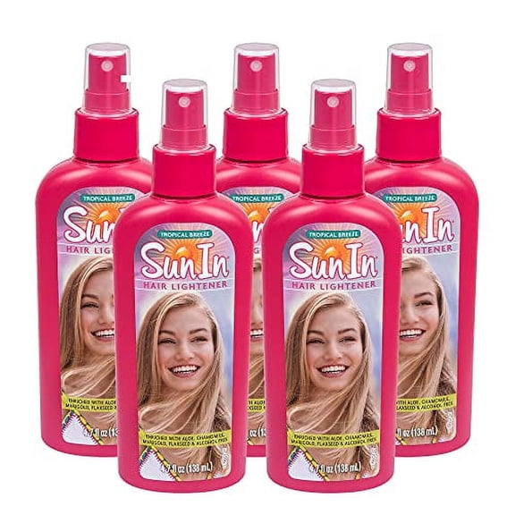 Sun-In Hair Lightener Spray, Tropical Breeze 4.70 oz (Pack of 5)