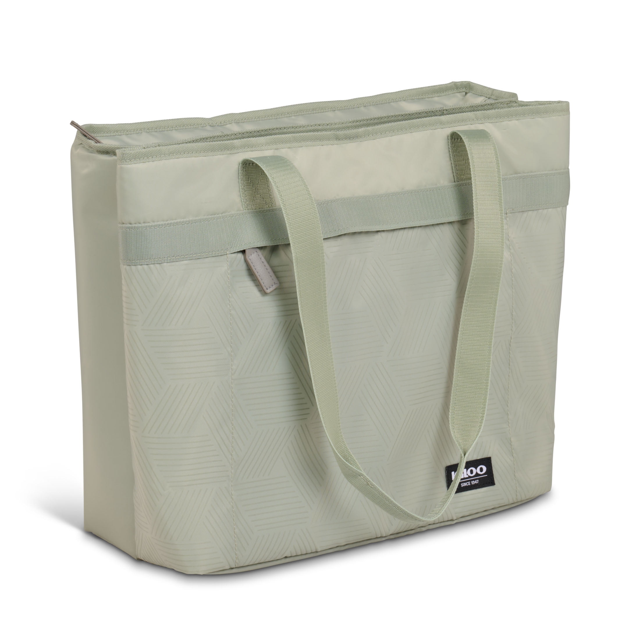 Igloo 20 Can Capacity Laguna for Her Zippered Dual Compartment Soft-Sided Tote Cooler Bag, Sage Green