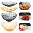 thumbnail image 3 of Iron Wire Fruit Bowl Bread Basket Storage Dish Dining J8R3 N9M9 Object T1Q9, 3 of 6