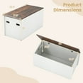 thumbnail image 3 of Gymax Flip-top Storage Chest Lift Top Storage Bench Wooden Deck Box Toy Box, 3 of 10