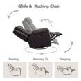 thumbnail image 4 of CHITA Recliner Chair for Adults Swivel Rocker Recliner for Living Room Faux Leather Home Theater Seating, Dark Brown, 4 of 5