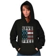 thumbnail image 5 of Live Free Geometric American Flag USA Hoodie Sweatshirt Women Men Brisco Brands M, 5 of 6