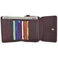 thumbnail image 3 of Moga Ladies Genuine Leather Trifold ID Card Holder Wallet With Zippered Compartment Women, 3 of 18