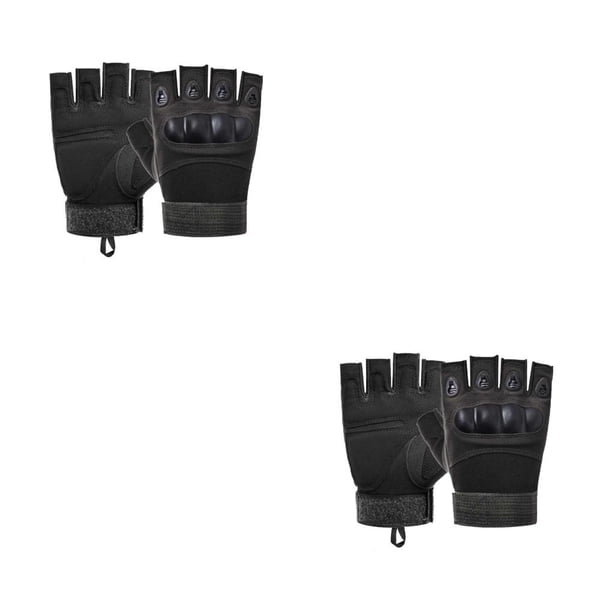 Greeniant 1 par de guantes de medio dedo para montañismo, guantes sin dedos ajustables transpirables, equipo deportivo para entrenamiento de XL negro 2piezas