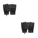 thumbnail image 3 of Greeniant 1 par de guantes de medio dedo para montañismo, levantamiento de pesas, guante acolchado ajustable sin dedos, equipo deportivo para XL negro 2piezas, 3 of 6