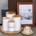 thumbnail image 5 of Yangbaga Galvanized Bamboo Latex-Free Natural Rubber Modern Food Storage Canisters, Set of 6, 5 of 6