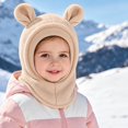 thumbnail image 6 of Toddler Winter Knit Hat with Scarf Lined Cute Bear Ear Hooded Cap for Baby Boys Girls Cold Weather Outdoor, 6 of 6