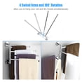 thumbnail image 2 of Amdohai Space-saving Wall-Mounted Stainless Steel Swivel Bar Towel Rack Multifunctional Bath Towel Holder Bathroom Towel Rack Towel Bar, 2 of 8