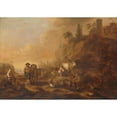 thumbnail image 3 of Cornelis de Bie 14x11 Black Modern Framed Museum Art Print Titled - Landscape with Herdsmen and Their Droves (1648), 3 of 5
