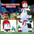 thumbnail image 4 of Gymax 6 FT Inflatable Christmas Snowman & Penguins Blow up Decoration w/ LED Lights, 4 of 6