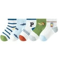 thumbnail image 2 of BRGZLK Kids Boys Cotton Floor Socks 5Pc Funny Car Print Mesh Socks Soft Comfortable Breathable Mid Tube Socks Blue 6-8 Years, 2 of 3