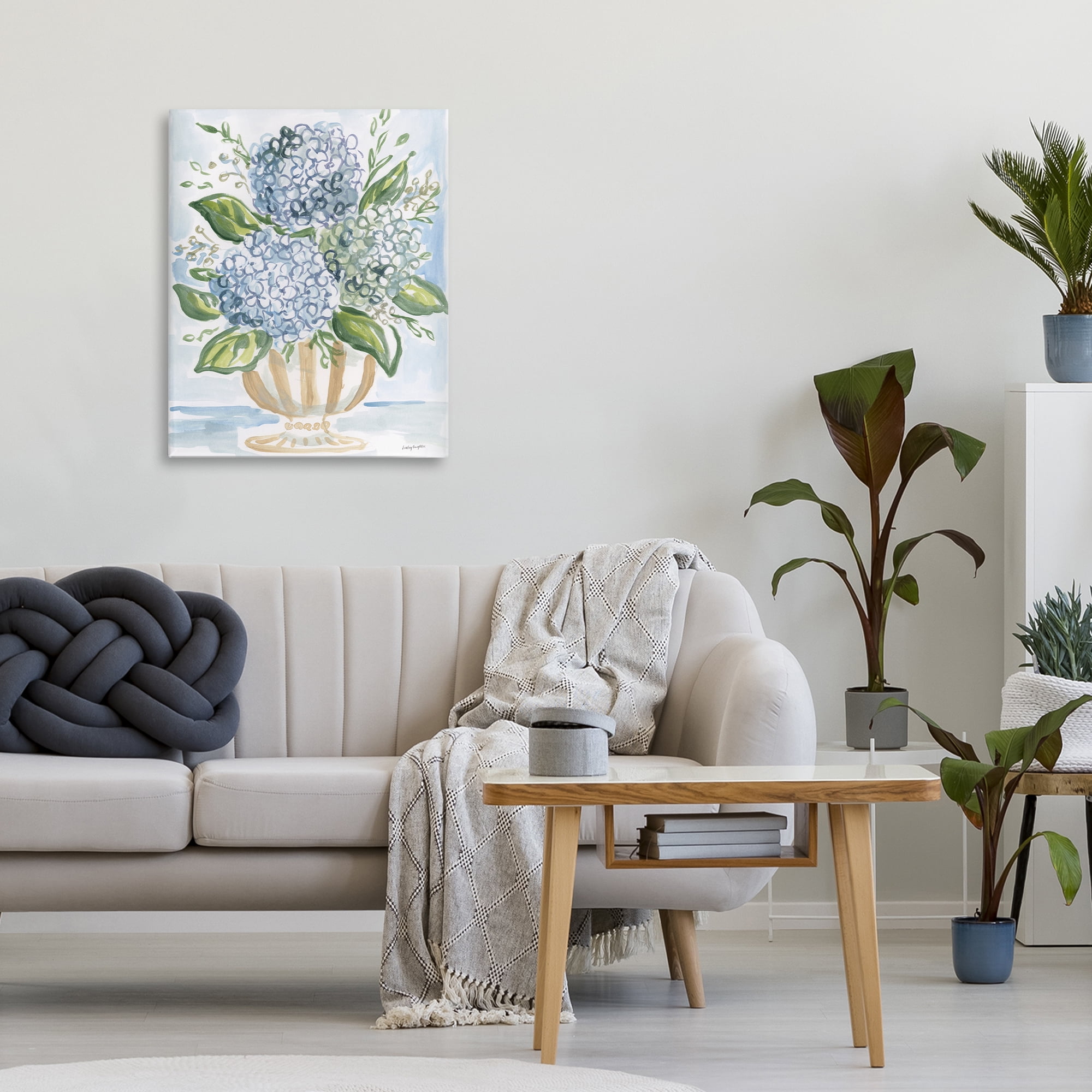 Stupell Industries Serena Pastel Hydrangea Bouquet Canvas Wall Art, design by Haley Knighten
