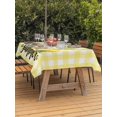 thumbnail image 3 of Outdoor Tablecloth with Umbrella Hole for Patio/Picnic/Party/Camping, Yellow Lemon Waterproof Table Cloth Rectangle Table Cover Washable, Summer Fruit Drinks Glass Bottles Mint Leaf Plaid (54"x 80"), 3 of 8