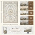 thumbnail image 2 of 5x7 Area Rugs Living Room Rug: Washable Vintage Boho Rug No Slip Stain Resistant Soft Carpet Indoor Floor Floral Large Carpets for Bedroom Dining Room Farmhouse Nursery Hallway Home Office Beige, 2 of 9