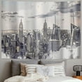 thumbnail image 2 of Orinice Buildings Clouds Tapestry Wall Hanging Unique Style Home Wall Decor Art for Living Room Bedroom Apartment Farmhouse Dorm 50x40inch, 2 of 6