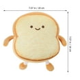 thumbnail image 4 of 2 almohadas de peluche con forma de pan tostado, para dormir y viajar., 4 of 5