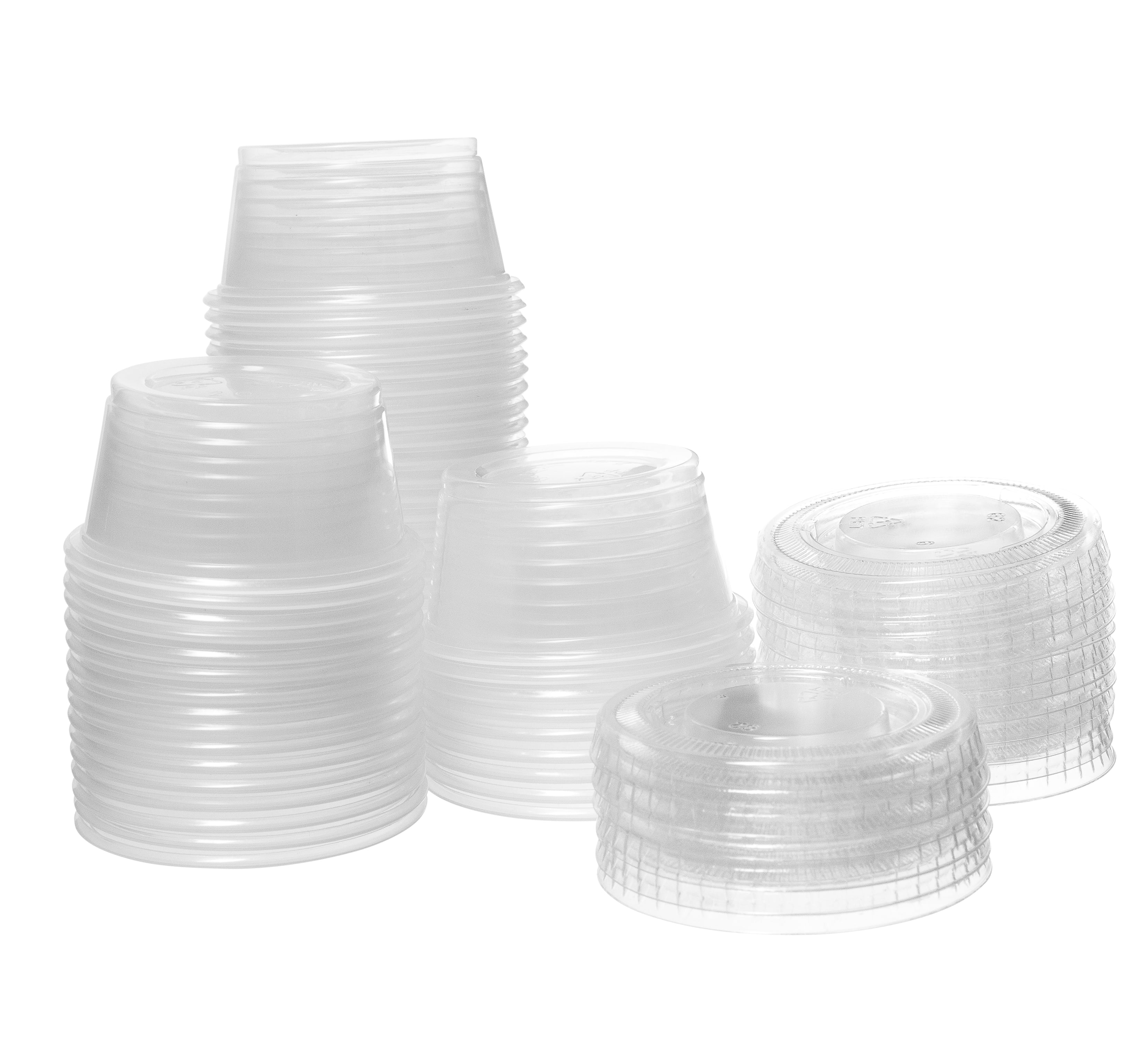 Plastic Portion Cups with Lids Crystalware Disposable 2oz Condiment Cup J... 