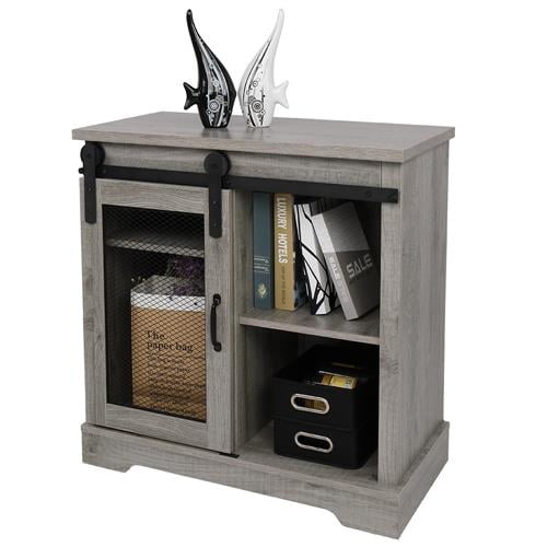 Ubesgoo 32 Wooden Tv Stand Buffet Entryway Bar Kitchen Dining Storage Cabinet For Living Room Gray Wash Easy To Assemble Walmart Com Walmart Com