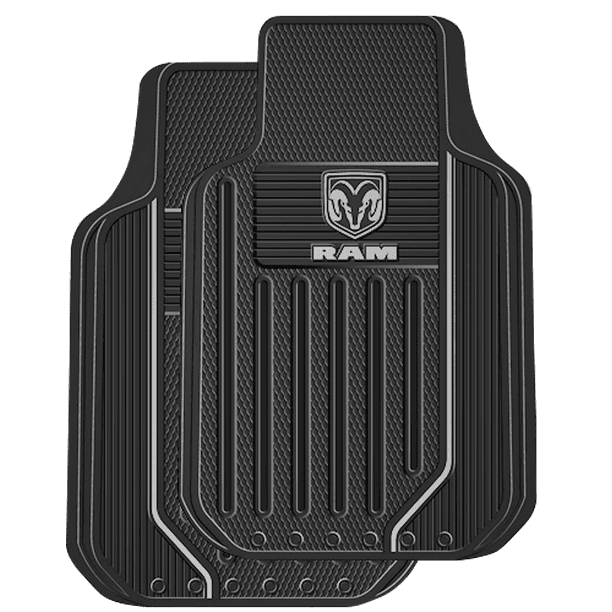 Plasticolor 001599R25 Dodge Ram Elite Floor Mats Gray Logo Walmart
