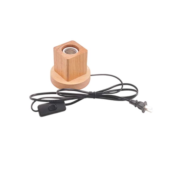 VONKY Wood Lamp Base Decoration Holder Bedroom Table Light Stand Accessories Type 3