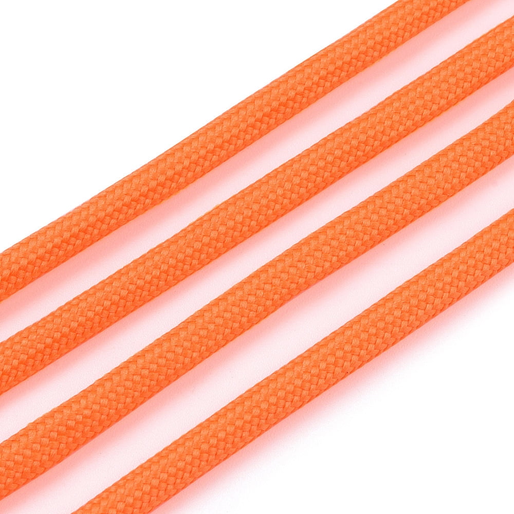 7 Inner Cores Polyester & Spandex Cord Ropes Solid Color for Rope Bracelets Making Coral 4~5mm about 109.36 yards(100m)/bundle 420~500g/bundle