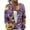 Dark Purple, variant on Women Mardi Gras Sweater Cardigan Carnival Long Sleeve Mask Printed Y2k Button Down Knitted Shirt Top
