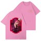 thumbnail image 1 of Hazbin Hotel Las mujeres de la moda casual de impresión de manga corta cuello redondo Pullover Tops Rosa/L, 1 of 4