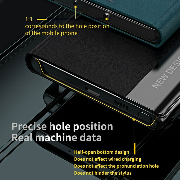 Sibada Leather Case For IPhone 15 With Concealed Circle Stand For Magnetic, Fashionable And Elegant Thin Business Mobile Phone Case (2023) 6.1 Inches