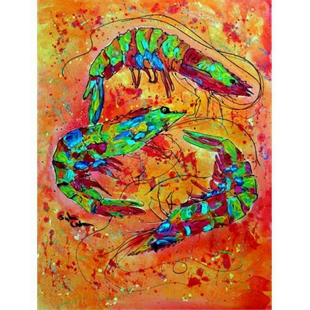 Carolines Treasures 8361CHF 28 x 40 in. Shrimp Flag Canvas House Size