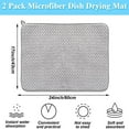thumbnail image 3 of HBFAGFB 18x24 Inch Microfiber Dish Drying Mat, Absorbent Countertop Pad, Gray, 1 Pack, 3 of 3