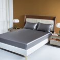 thumbnail image 3 of YAOMOBB Soft Mattress Topper Fitted Bed Sheet Full Size Soft Wrinkle Free Breathable Solid Color Mattress Protector, 3 of 7