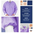 thumbnail image 3 of Purple SMS Lab Jackets, 50 GSM Snap Front with 3 Pockets, 100 Count, Small 29", 3 of 8