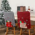 thumbnail image 3 of Coxeer Christmas Chair Slipcovers Plaid Snowflake Soft Chair Protector Chair Back Cover, 3 of 10