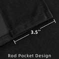 thumbnail image 3 of Cortinas Joydeco de terciopelo negro, 244 cm de longitud, 2 paneles, 70%-80% opacas, 3 of 7