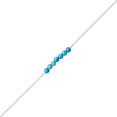 thumbnail image 2 of Precious Stars Sterling Silver Aqua Blue Dyed Howlite Beaded Anklet- 9 Inches Long With 1/2 Inch Extension, 2 of 3