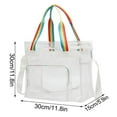 thumbnail image 2 of Taicans Clear Tote Bag,Fashion PVC Shoulder Handbag for Women,Handbag Women's PVC Transparent Travel Bag Storage Bag Convenient Swimming Bag Outdoor Beach Bag-A, 2 of 8