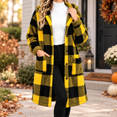 thumbnail image 6 of Dnhxils Jackets for Womens Fashion Hooded Plaid Jacket with Pockets Zip Up Long Sleeve Coat for Womens Winter Warm Clothes Yellow S, 6 of 6