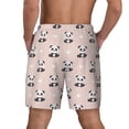 thumbnail image 3 of Kdxio Cute Panda Print Men's Swim Trunks with Compression Liner 7 Inch Inseam Quick Dry Swim Shorts, 3 of 7