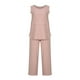 thumbnail image 4 of Conjunto de pantalones y tops de camisa sin mangas con cuello redondo liso para mujer Wmkox8yi  bvn3748, 4 of 8