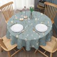 thumbnail image 3 of Pioneer Flower Floral Print Pattern Round Tablecloth 60"x60",Wrinkle Wipeable Table Cloth for Kitchen Dining Room Picnic Patio Party, 3 of 6