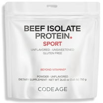 Codeage Grass-Fed Beef Isolate Protein Powder Supplement - 20 Amino Acids, Collagen-Rich - Athletes & Sports - Unflavored Carnivore Protein Supplement, BCAA & EAA Supplement - Gluten-Free - 26.45 oz