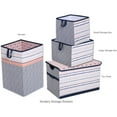 thumbnail image 2 of Bacati - Tribal Olivia Coral/NavyCotton Percale Fabric covered Storage, Toy Chest, 24.5 L x 15 W x 14 H inches, 2 of 4