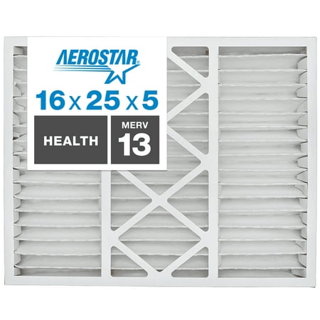 

16x25x5 Honeywell Replacement Furnace Air Filters by Aerostar - Merv 13 Box of 2