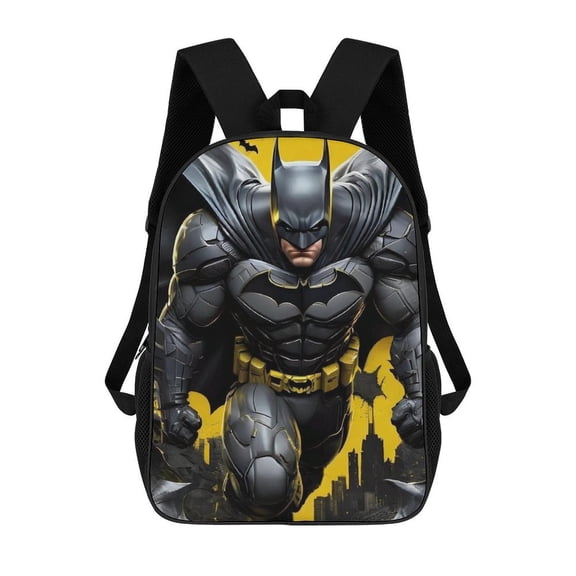 17 Inch Classic Shoulder Bag, Batman Backpack Travel Knapsack Lightweight Daypack Outdoor Hiking
