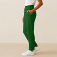 thumbnail image 4 of JoliSweat Womens Sweatpants Wide Leg Drawstring Workout Casual Baggy Pants High Waist with Pockets Dark Green XL, 4 of 4