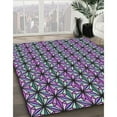 thumbnail image 2 of Ahgly Company Indoor Square Patterned Dark Purple Novelty Area Rugs, 4' Square, 2 of 6