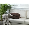 thumbnail image 6 of 3S Brother's Solid Color Cushion Cover Velvet Look Home Décor Throw Pillow Case with Invisible Zipper Set of 2 Pieces for Chair Couch Bedroom & Livingroom Décor Pillowcase - Dark Brown 12"x20" Each, 6 of 9