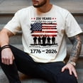 thumbnail image 4 of 250 Years Patriotic Veteran T-Shirt, 1776-2026 America Anniversary Shirt, Land Of The Free Because Of The Brave Tee, USA Flag Military Graphic Shirt, 4 of 6